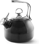 Chantal Classic 1.8 Quart Black Stovetop Kettle With Harmonica Whistle. Fixed Price $69.99.