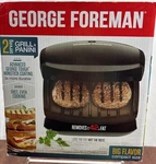 George Foreman Grill And Panini Non-stick Coating 2 Serving New. Fixed Price $29.99.