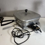 Vintage Westinghouse Immerse-a-matic 12" Buffet Fry Pan Usa Aluminum Model F-18. Fixed Price $95.00.