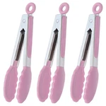 Hinmay Small Serving With Silicone Tips Mini Tongs, 7-INCH, Pink. Fixed Price $19.92.