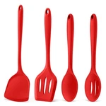 P&p Chef Kitchen Utensil Set, 4 Pieces Non-stick Silicone Small Red. Fixed Price $19.29.