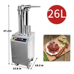 110V1100W Commercial Hydraulic Sausage Stuffer Filler Stainless Steel 26L SF-260. Fixed Price $2362.80.