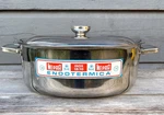 Nwt Mepra Endotermica Inox Stainless Steel 18/10 Oval Stock Pot W/ Lid. Fixed Price $124.00.