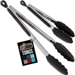 Stainless Steel Heat Resistant Kitchen Tongs For Cooking, 9 + 12 Inch, Set Of. Fixed Price $22.61.