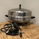 Farberware Stainless Steel Electric Fry Pan Buffet Server 12" Skillet 315A. Fixed Price $25.00.