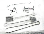 Mind Reader Black Steel 5 Piece Stand Alone Fireplace Assembly Set FIRE4-BLK. Fixed Price $29.99.