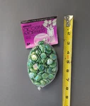 Vintage 100% Glass Mega Accent Marbles Electric Green Net Bag New. Fixed Price $9.00.