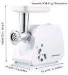 New Sunmile Electric Meat Grinder And Sausage Maker - 1HP 1000W Max White. Fixed Price $62.89.