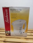 Sunbeam SEK17 Electric Water Kettle 7.5 Cups ,white ,mesh Filter, Open Box, New. Fixed Price $39.99.