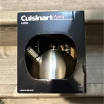 Cuisinart Aura Stainless Steel Whistling Tea Kettle 2 Qt 1.9 Ergonomic Handle. Fixed Price $50.00.