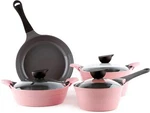 Neoflam Eela Pink 7PC Nonstick Kitchen Cookware Pot With Lid Pan, Made Korea. Fixed Price $124.99.