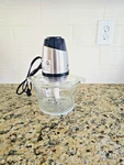 Homeleader 300W 8 Cup Electric Food Chopper, Stainless Steel Blades, 2L. Fixed Price $25.00.