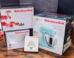 Kitchenaid Stand Mixer, Meat Grinder Attachment, Ceramic Bowl, & Pastry.... Fixed Price $549.49.