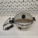 Saladmaster 7817 Stainless Steel 11" Electric Skillet Pan With Vapor Lid Tested. Fixed Price $57.99.