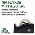 Lem Tape Dispenser & Freezer Accepts Up To 1" Wide Includes Roll. Fixed Price $8.92.