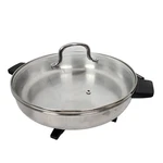 Farberware Stainless Steel 12" Electric Skillet With Glass Lid Pedestal Base. Fixed Price $55.99.