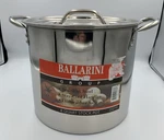 New Old Stock Ballarini Stainless Steel 8 Quart Pot With Lid. Fixed Price $25.00.