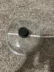 Pyrex 26CM Clear Glass Replacement Pot Lid Woll Germany Knob. Fixed Price $12.00.
