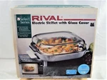 Vintage Nos Rival Electric Skillet 10.5" With Glass Cover Rare Grey 5102 "s". Fixed Price $60.00.