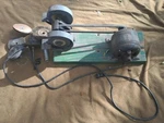 Antique Craftsman Bench Grinder W/ Electric Motor Cast Iron Sun Light Works. Fixed Price $199.99.