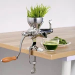 Hawok Manual Wheatgrass Juicer, Stainless Steel Hand Crank Silver. Fixed Price $131.77.