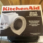 Kitchenaid Rvsa Slicer & Shredder Attachment For Stand Mixer. Fixed Price $35.00.