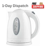 Ovente 1.7L Electric Kettle Fast Boil Water Heater Bpa Free Auto Shut Off White. Fixed Price $25.21.