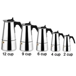 Stainless Steel Moka Pot Espresso Cafe Cubano Coffee 2/4/6/9/12 Cups. Fixed Price $25.99.