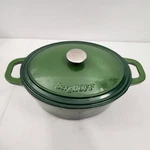 Berghoff Neo 5-QUART Green Ss Knob Cast Iron Oval Dutch Oven & Lid Enamel. Fixed Price $89.97.