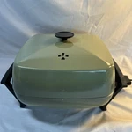 Vintage West Bend Avocado Green Electric Skillet With Lid. Fixed Price $34.99.