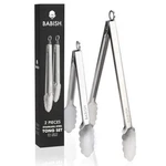 Babish 12 & 9 Locking Kitchen Tong Set, Stainless Steel. Fixed Price $17.00.