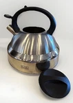 Tea Kettle Black+decker Stainless Steel Dome Shaped 5.3 Qt. Whistles Quality Brd. Fixed Price $18.75.