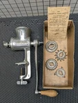 Universal No 1 Food Meat Chopper Hand Crank Grinder Rare Blades &instructions. Fixed Price $29.99.