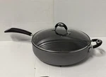 12" Bialetti Italian 5.5 Qt Non Stick Frying Pan Skillet Glass Lid Cookware. Fixed Price $49.95.