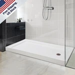 Shower Base Pan 60X32 Inch, Single Threshold, Stainless Steel Drain Cover. Fixed Price $210.45.