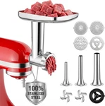 Stainless Steel Grinder For Kitchenaid Mixer, W/meatball Maker. Fixed Price $74.95.