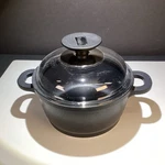 Berndes 6.5 Sauce Pot With Glass Lid (pyrex) Black Aluminum Read. Fixed Price $163.78.