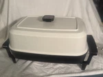 Vintage Presto 14" Electric Skillet Speckled White Lid Control Master Cord. Fixed Price $19.95.