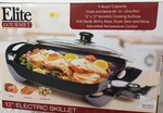 New Elite Gourmet By Maxi-matic 12" Electric Skillet Model EG-1220G Black. Fixed Price $21.00.