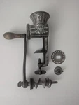 Antique Keen Kutter KK22 Manual Crank Meat Grinder Cast Iron Wood Handle. Fixed Price $19.99.