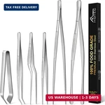 Hotec Kitchen Tweezers Tongs Stainless Steel, Set 6 - Professional Cooking. Fixed Price $26.41.