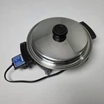 Lifetime West Bend Electric Skillet 11.5" Heat Control Liquid Core 27906 Vtg. Fixed Price $45.00.
