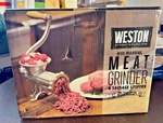 Weston #10 Manual Meat Grinder & Sausage Stuffer 36-1001-W New Open Box. Fixed Price $39.99.