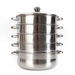 5 Layer Stainless Steel Cooker Steamer Set Pan Pot With Glass Lid. Fixed Price $48.55.