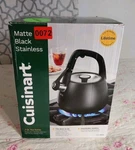 Cuisinart Qt Tea Kettle Matte Black Stainless Coffee Cocoa 0427 New Open Box. Fixed Price $15.99.