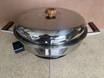 Vintage Mcm Electric Skillet 12 With Dome Lid Wood Handles Jcpenney. Fixed Price $88.34.