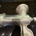 Villaware #10 Cast Iron Clamp-on Manual Hand Meat Grinder Only. Fixed Price $22.65.