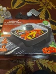Nonstick Electric Skillet With Glass Lid SK-46 600W 120V New 8 Inch Brentwood. Fixed Price $34.99.
