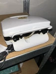 Kitchen Gourmet White Electric Maker Non Stick Perfect Waffles Easy Clean. Fixed Price $33.99.
