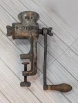 The Griswold Puritan NO.11 Hand Crank Meat Grinder Model 2468 As Pictured. Fixed Price $15.99.